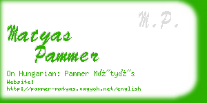 matyas pammer business card